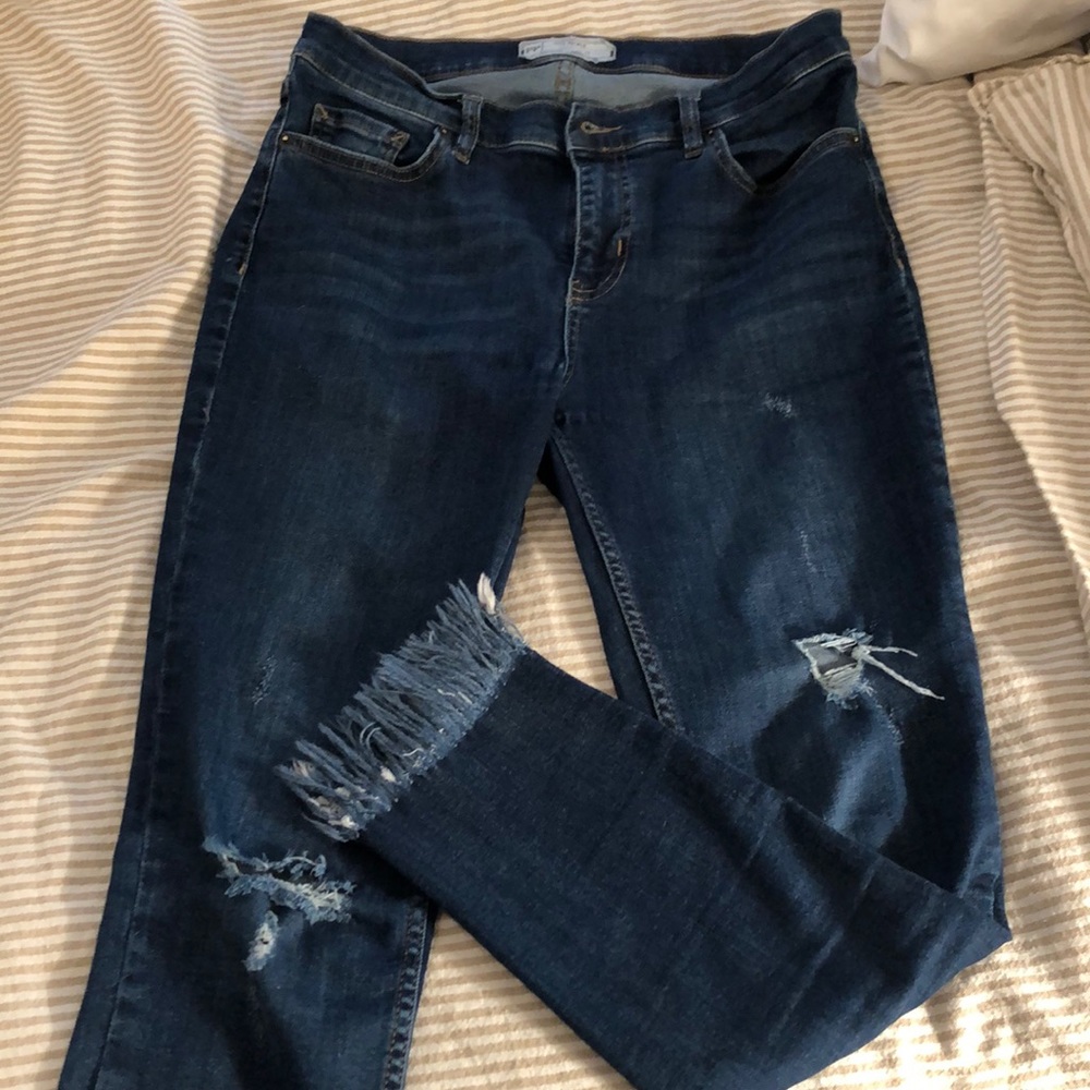 High waisted skinny jeans